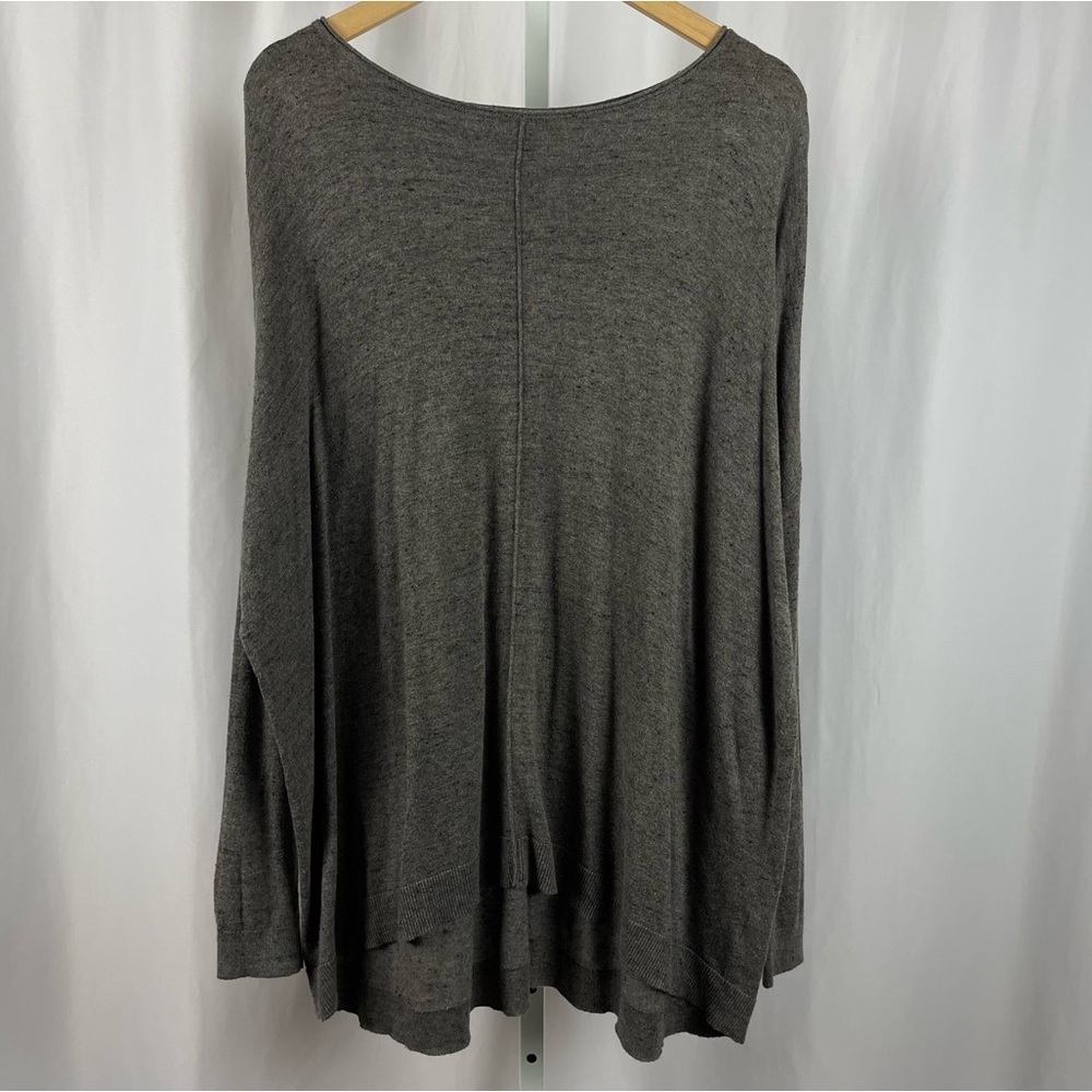 Cabi Medium Sweater Top Mushroom Tan Long Sleeve T Shirt Bateau Gray Oversized